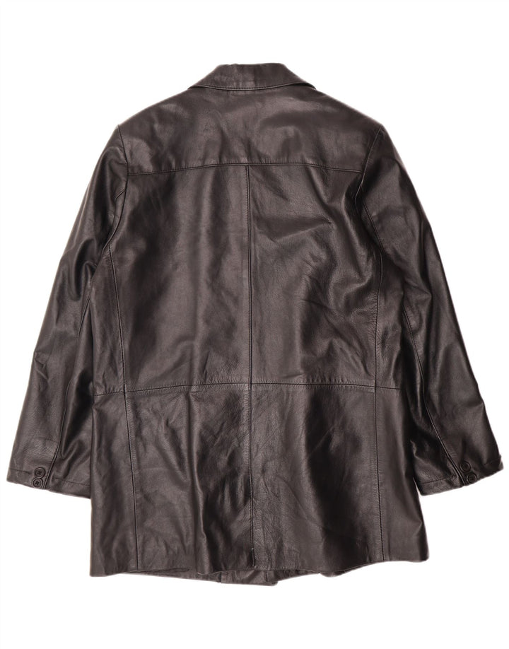 Vintage muška kožna jakna UK 38 srednje crna kožna klasična