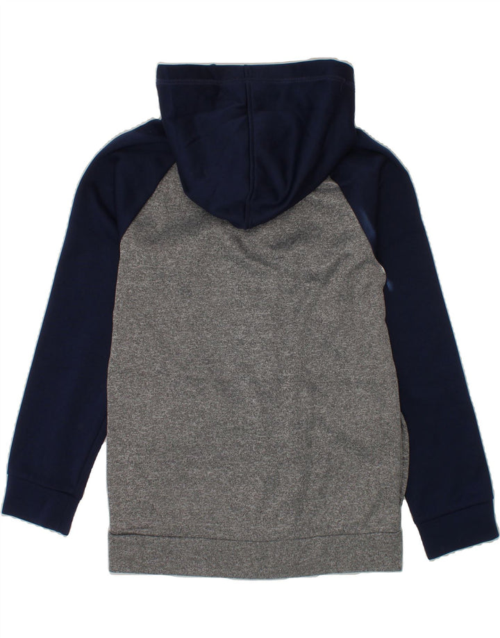 PUMA Boys Graphic Zip Hoodie Sweater 7-8 Years Grey Colourblock Polyester Vintage Puma and Second-Hand Puma from Messina Hembry 