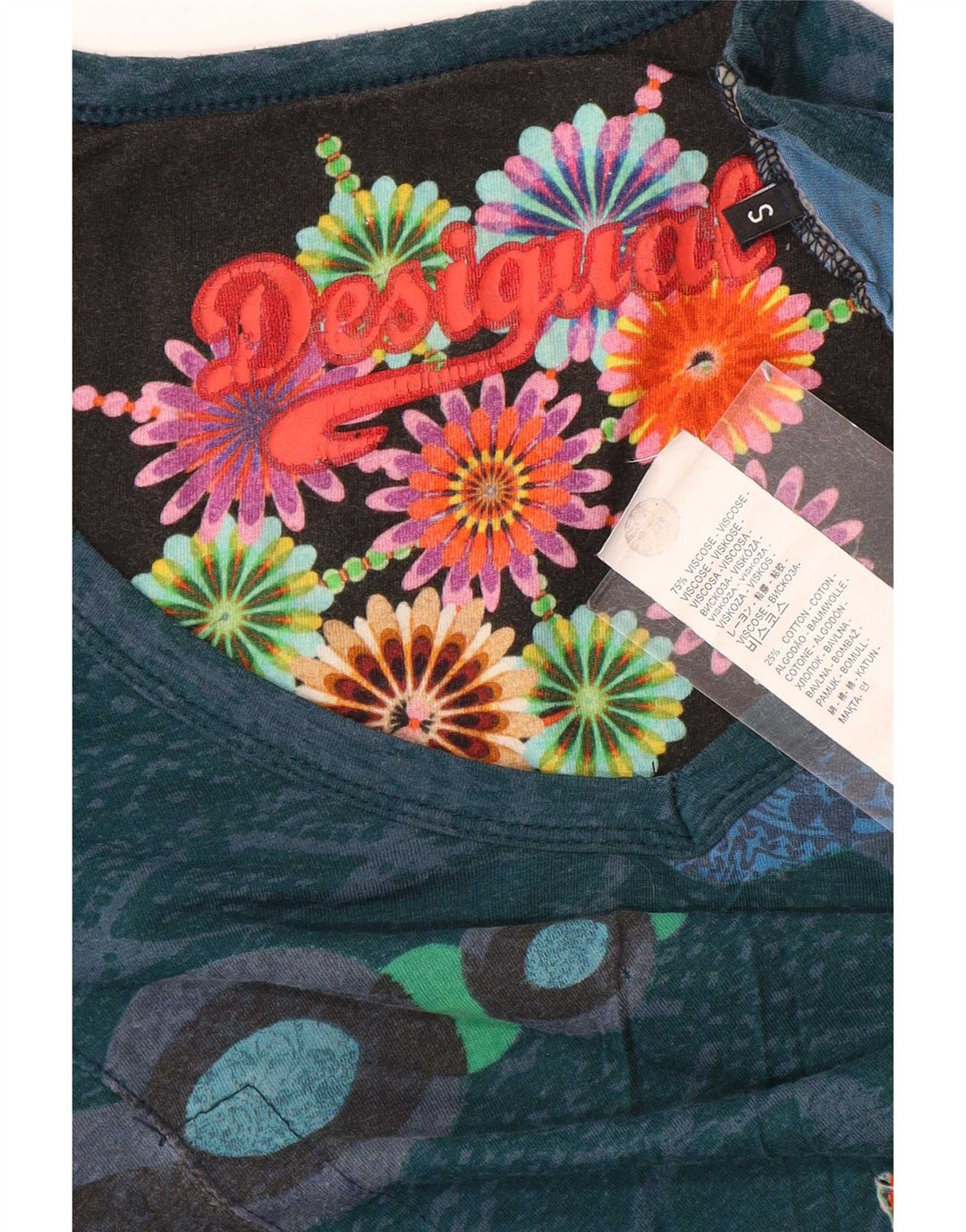 Desigual gornji dio ženske bluze UK 10 Small Multicolored Floral Viskoza