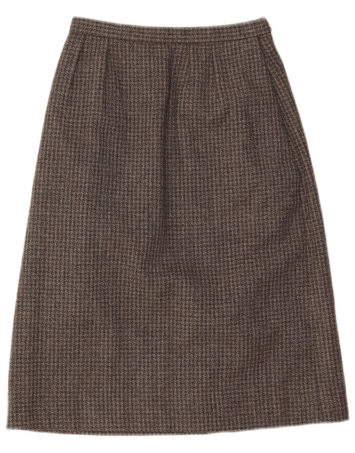 Vintage ženska suknja A-kroja W22 2XS siva ptička zuba