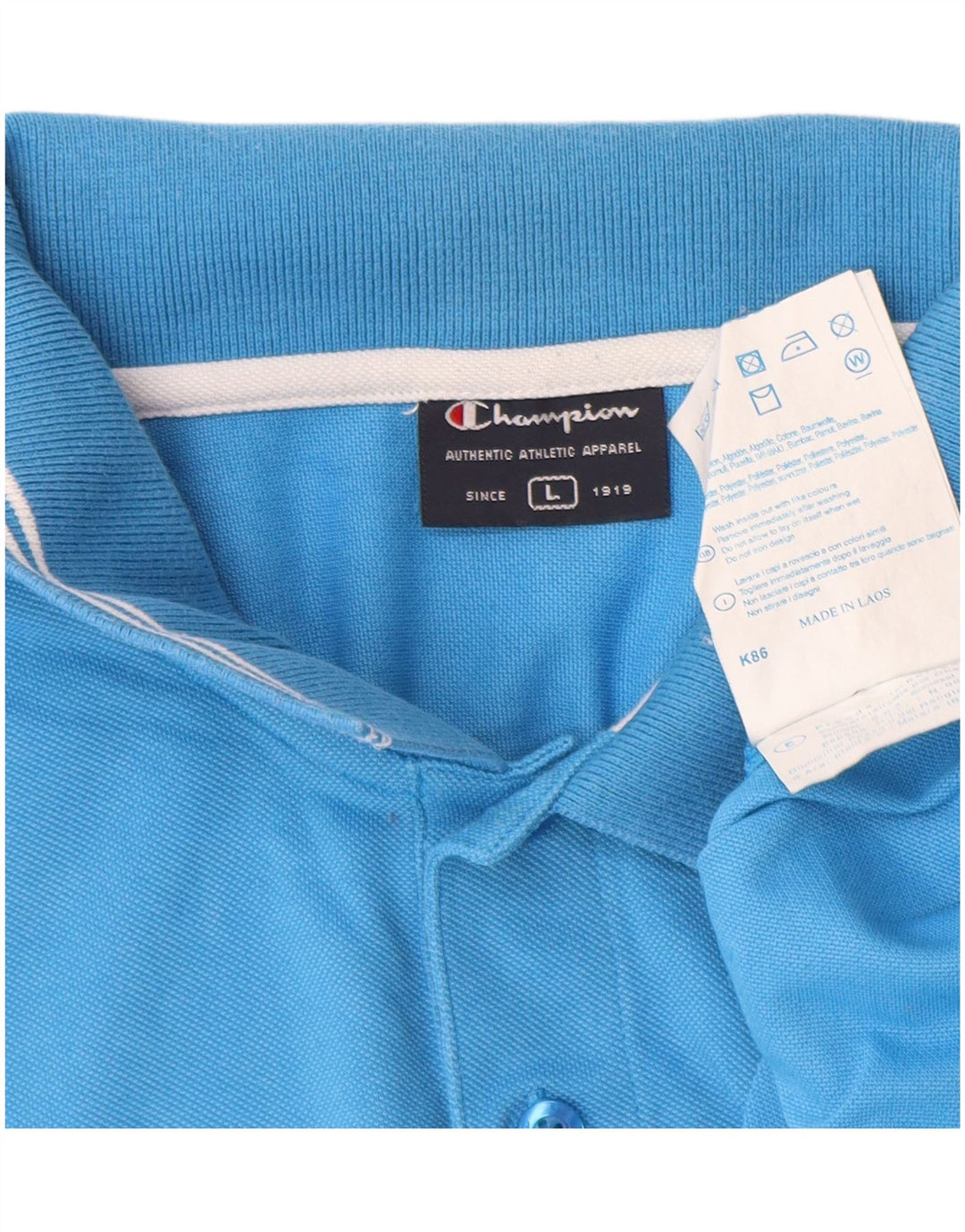 Champion muška polo majica Large Blue Pamuk
