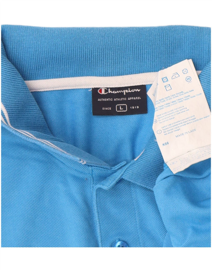 Champion muška polo majica Large Blue Pamuk