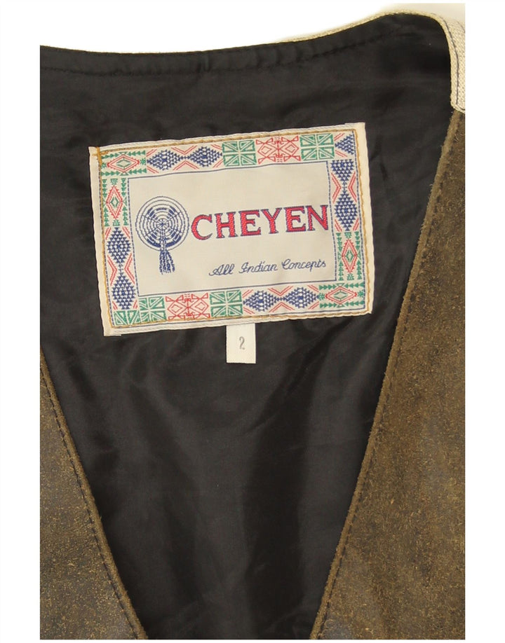 Vintage muški grafički prsluk veliki kaki boje