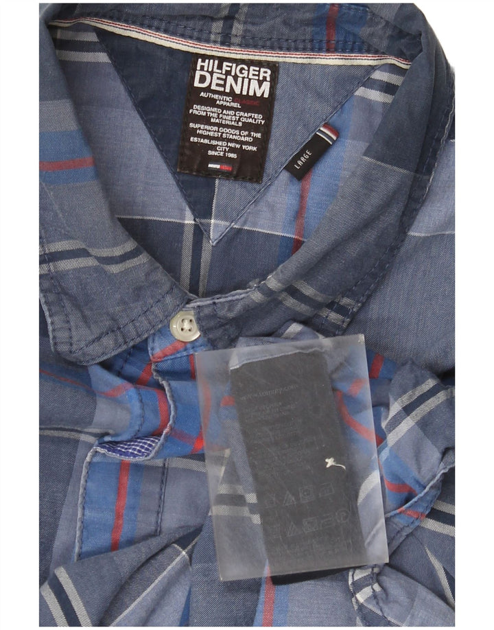 Tommy Hilfiger muška košulja, veliki plavi karirani pamuk