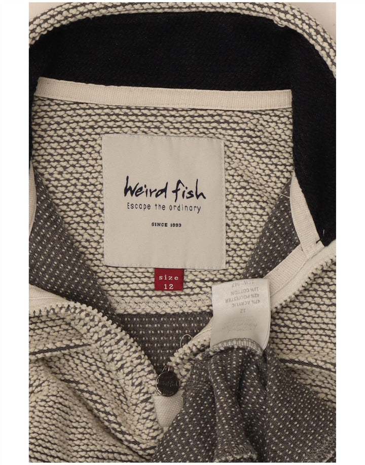 WEIRD FISH Ženska majica s izrezom s patentnim zatvaračem UK 12 srednje siva akril