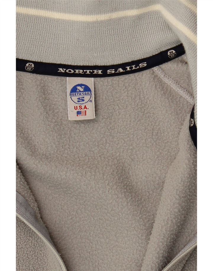 Muška flis jakna North Sails UK 40 veliki sivi poliester u boji