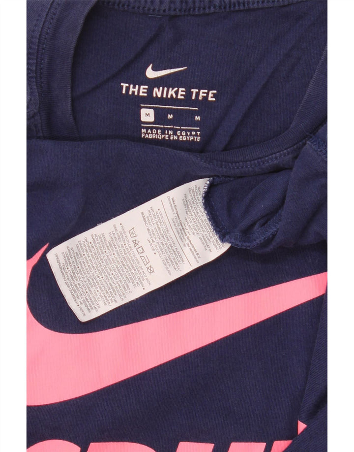 Nike muška majica s grafičkim motivima srednje tamnoplavi pamuk