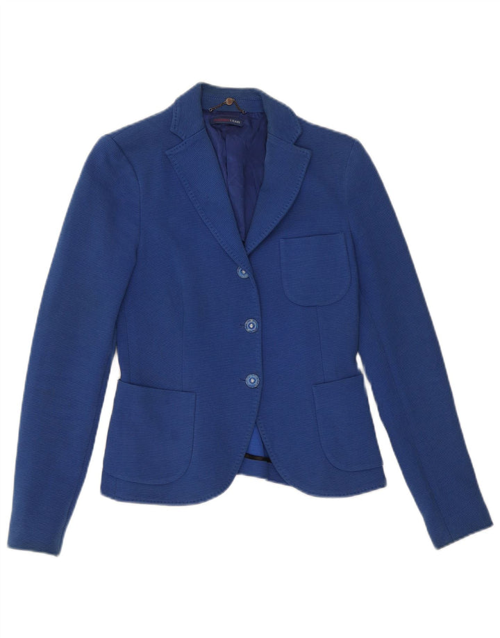 Trussardi ženski sako s 3 gumba IT 40 Small Blue Cotton