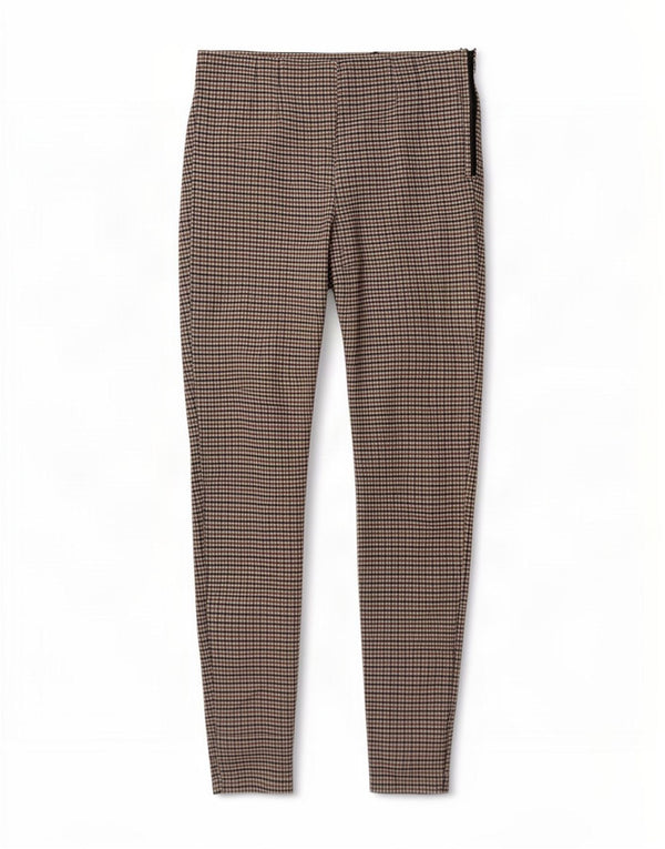 Zara ženske tajice UK 12 Srednje smeđe gingham