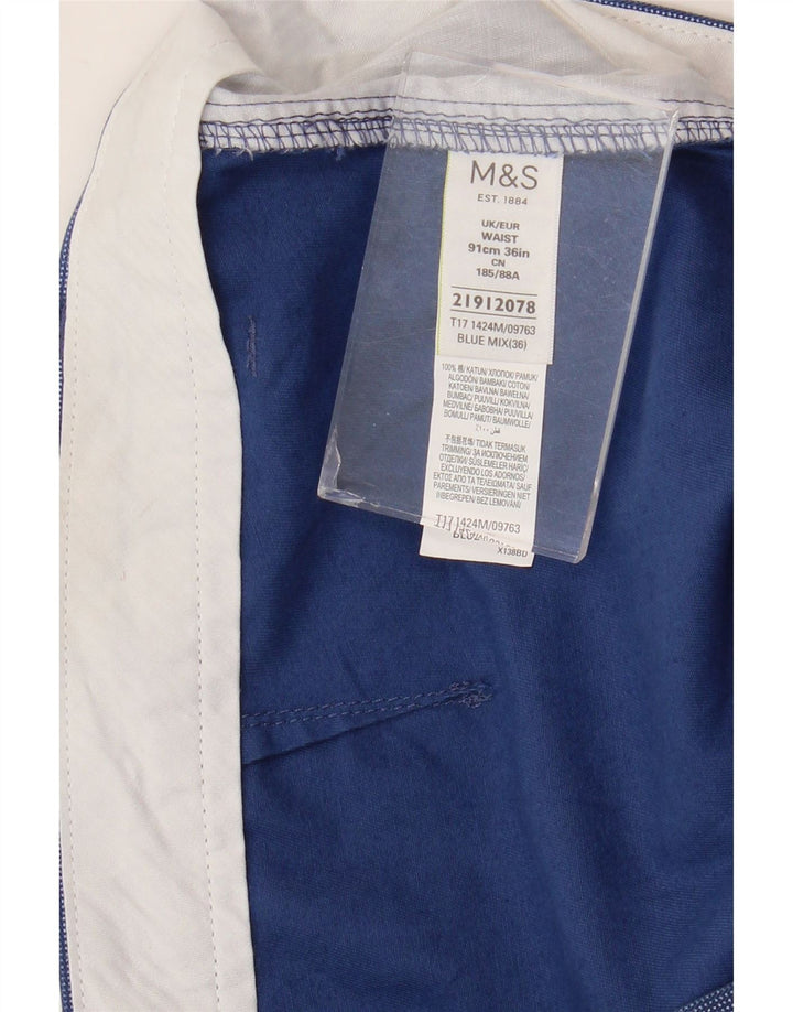 MARKS & SPENCER Muške chino kratke hlače W36 veliki plavi pamuk
