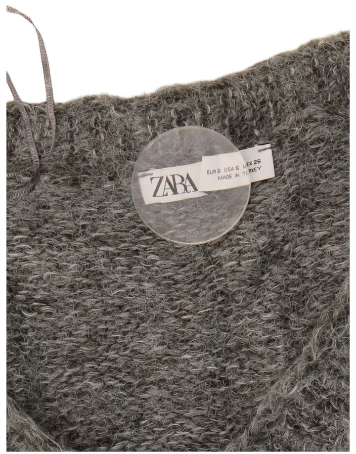 Preveliki ženski kardigan pulover Zara UK 10 Small Gray