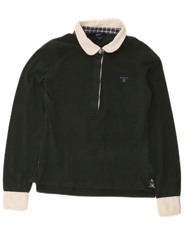 Gant ženska polo majica dugih rukava za ragbi UK 8, mala zelena boja