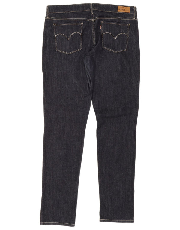 Levi's ženske uske traperice blagih oblina W32 L34 tamnoplavi pamuk