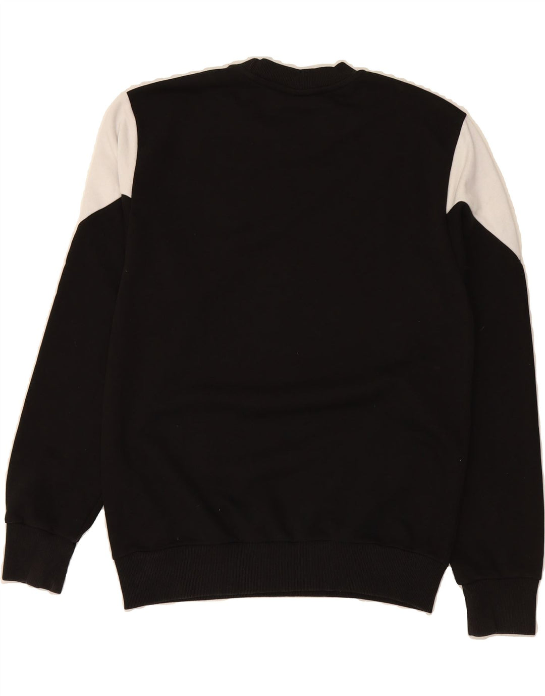 PUMA Mens Graphic Sweatshirt Jumper Small Black Colourblock Vintage Puma and Second-Hand Puma from Messina Hembry 