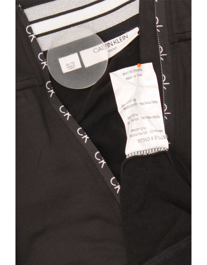 Calvin Klein, gornji dio trenirke za golf s patentnim izrezom, crni poliester