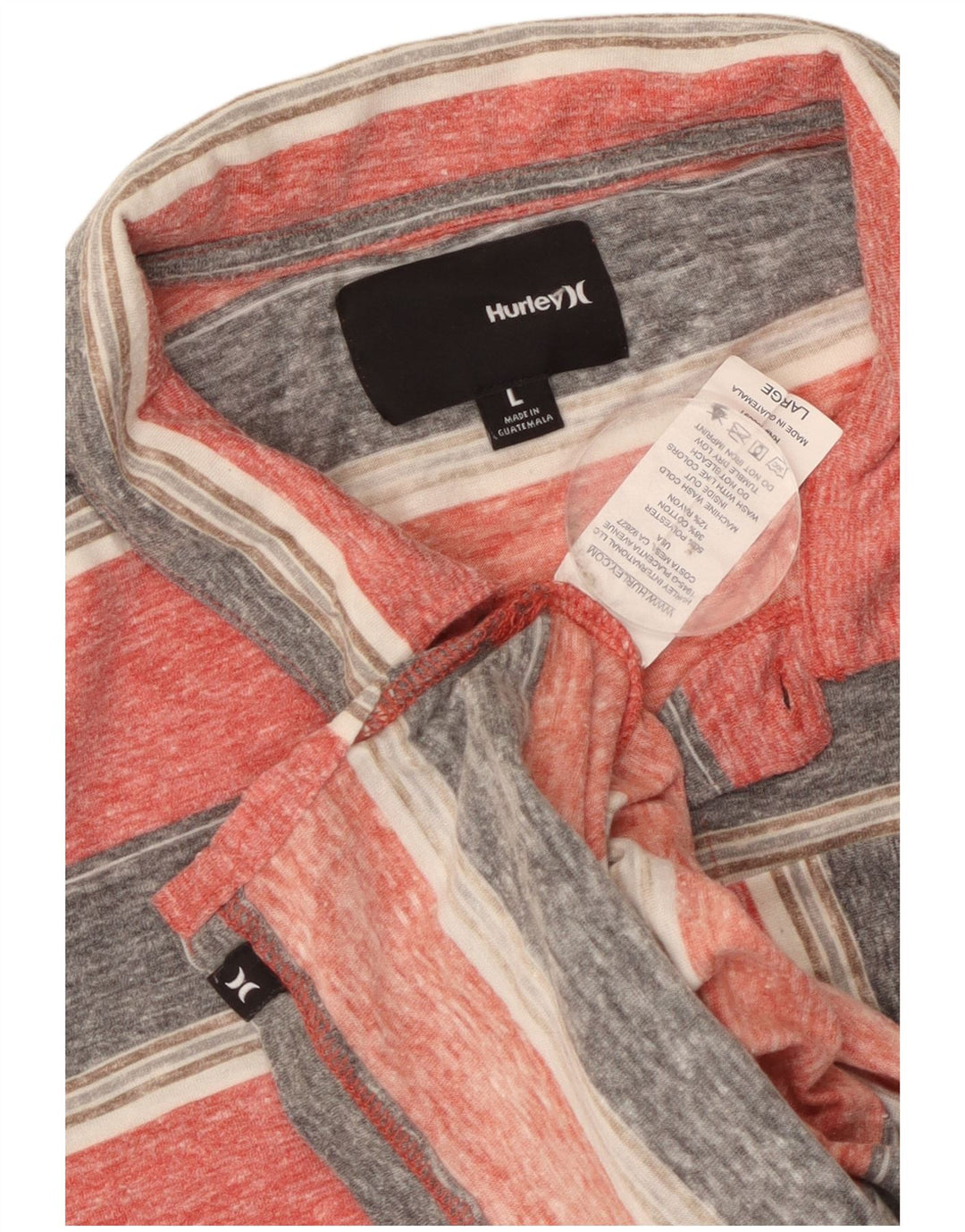 Hurley muška polo majica od poliestera velikih ružičastih pruga