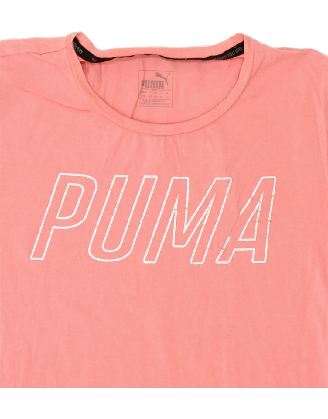PUMA Womens Graphic T-Shirt Top UK 14 Medium Pink Vintage Puma and Second-Hand Puma from Messina Hembry 