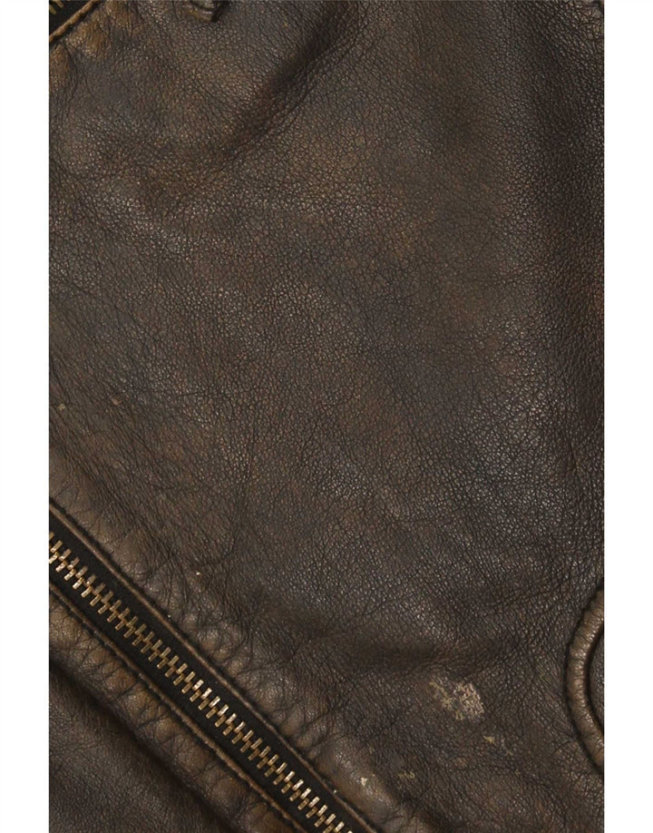 Camel Active muška kožna trkaća jakna IT 50 Large Brown