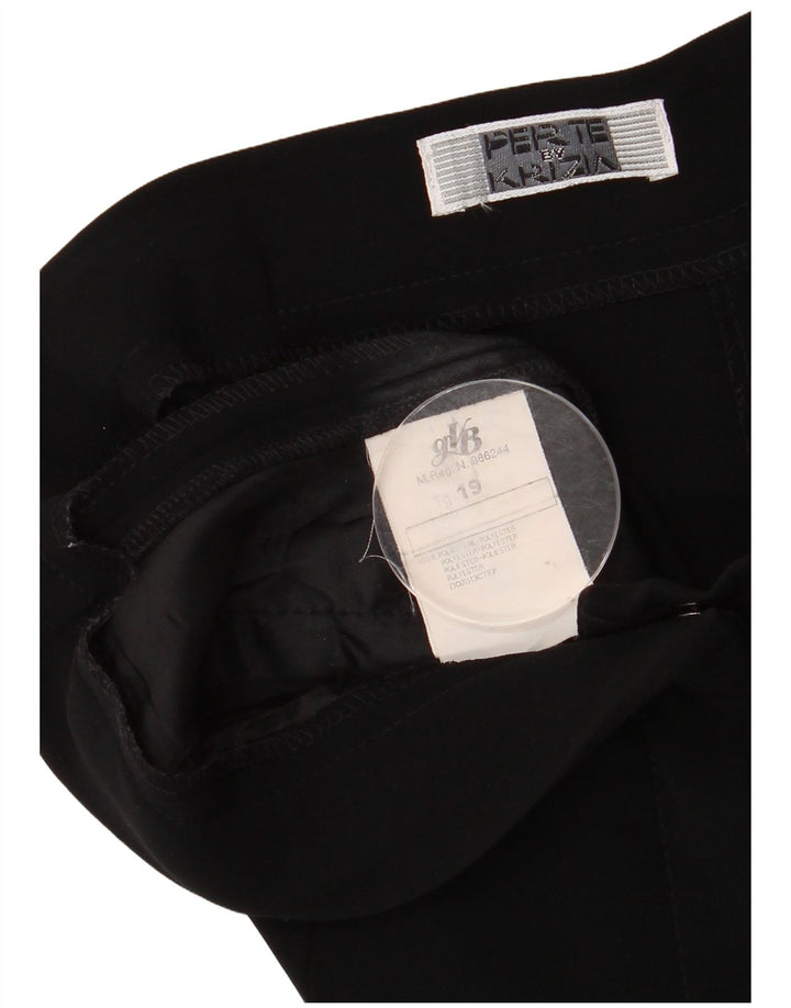 Perte by Krizia ženske ravne chino hlače W32 L28 crni poliester