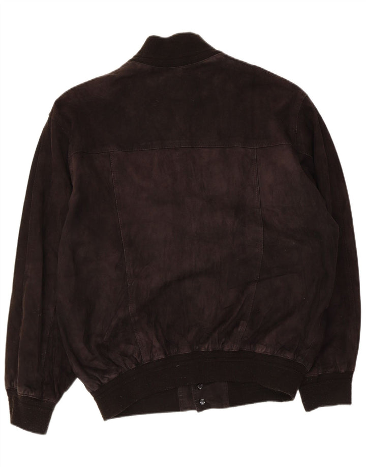 Vintage muška bomber jakna od brušene kože IT 52 XL crna koža