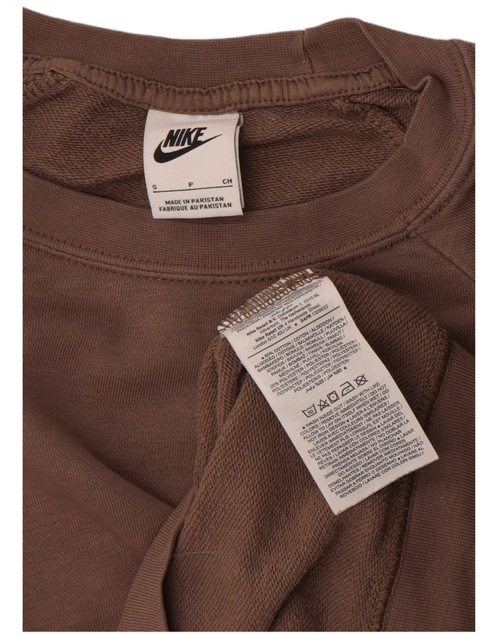 Nike ženska majica prekomjerne veličine UK 10, mali smeđi pamuk