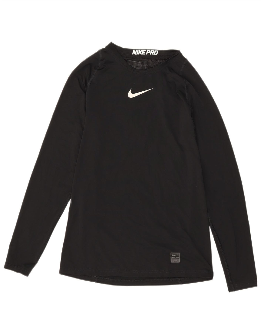 Nike muška Dri Fit grafička majica dugih rukava mala crna poliester