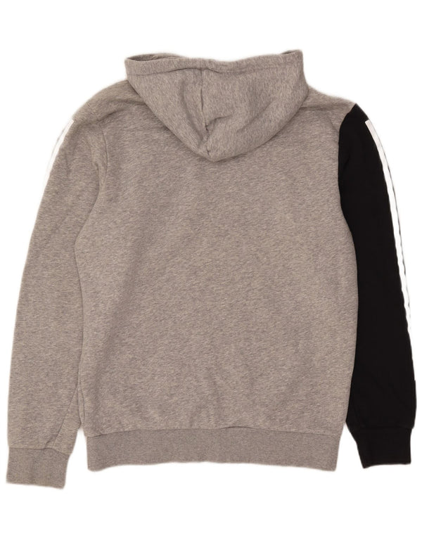 Adidas muška majica s kapuljačom s kapuljačom srednje sive boje, pamuk