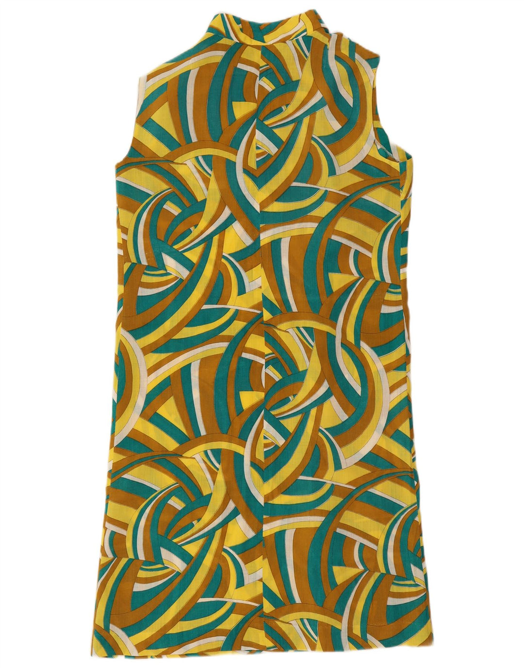 Vintage ženska haljina bez rukava IT 48 XL Višebojni geometrijski