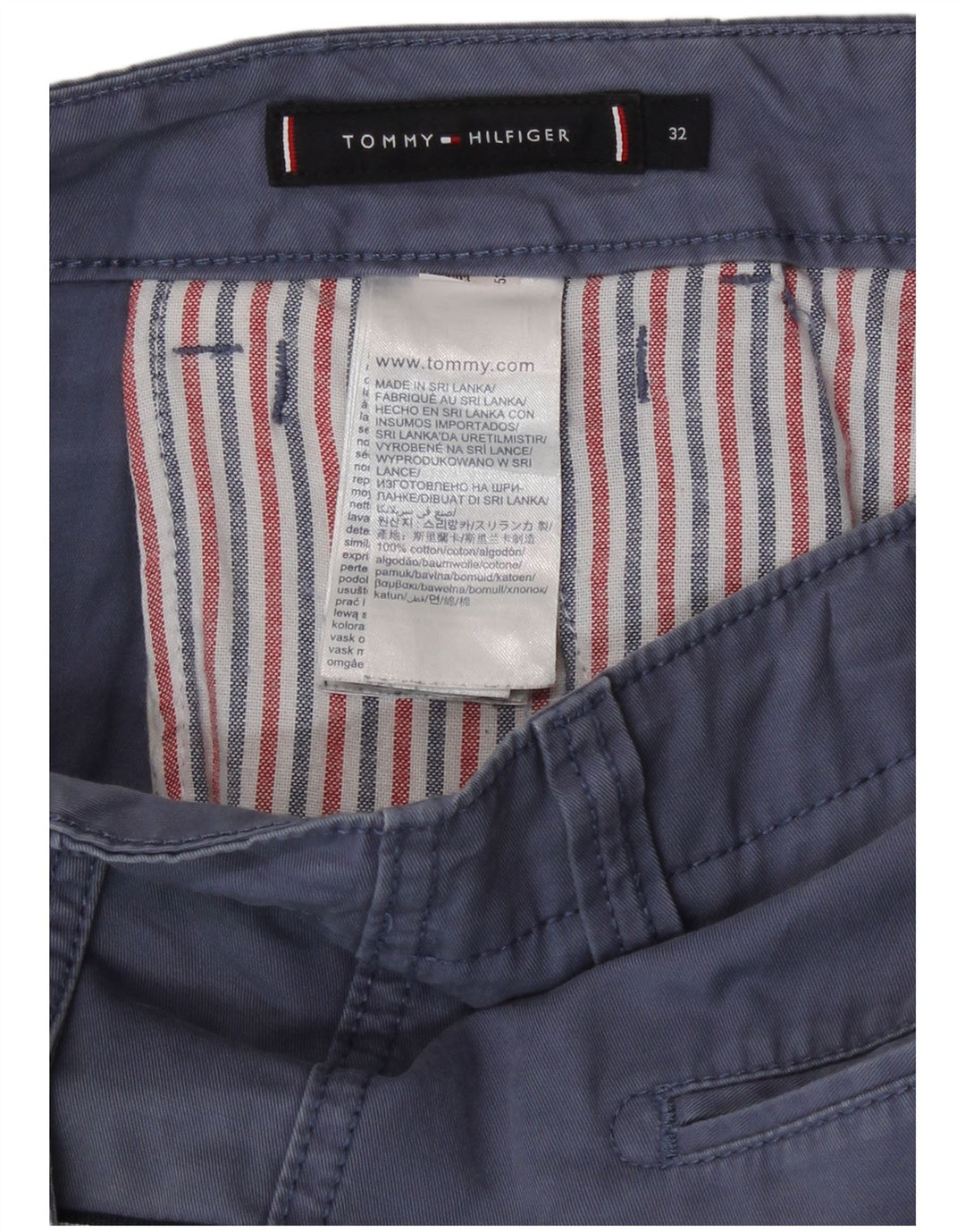 Tommy Hilfiger muške kargo kratke hlače W32 Srednje plavi pamuk