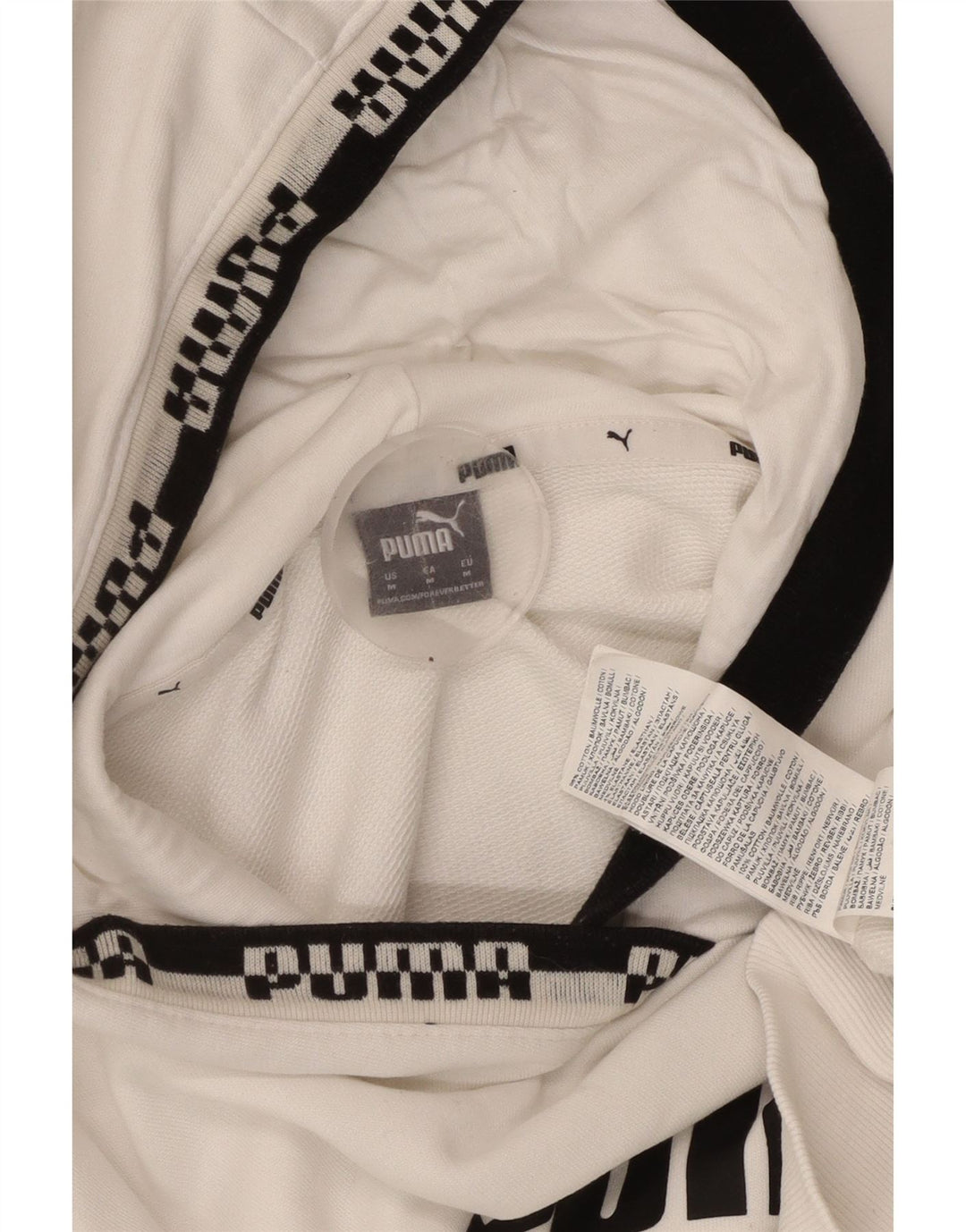 PUMA Ženska majica s kapuljačom s kapuljačom UK 14 Srednje bijeli pamuk