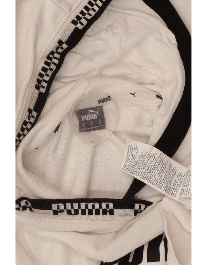 PUMA Ženska majica s kapuljačom s kapuljačom UK 14 Srednje bijeli pamuk