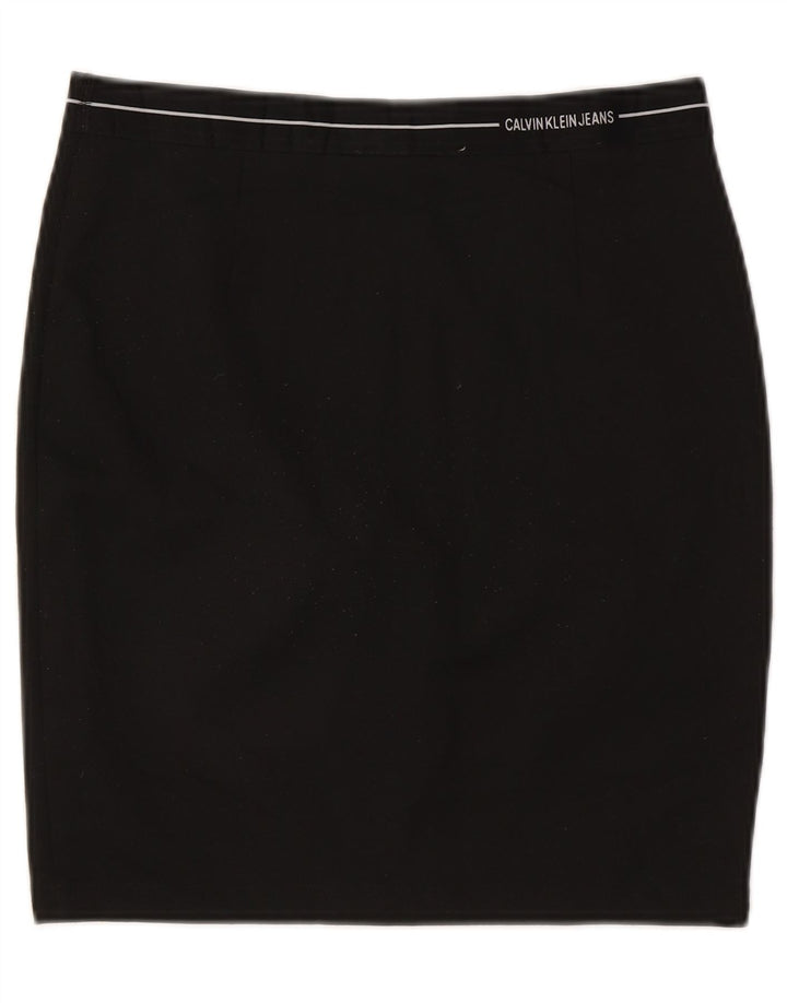 CALVIN KLEIN Ženska pencil suknja velika W32 crni poliester