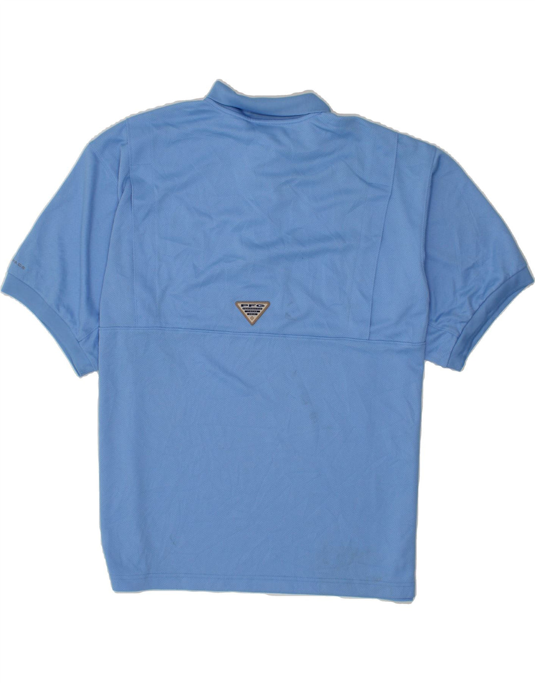 COLUMBIA Mens Big & Tall Polo Shirt XL Blue Polyester Vintage Columbia and Second-Hand Columbia from Messina Hembry 