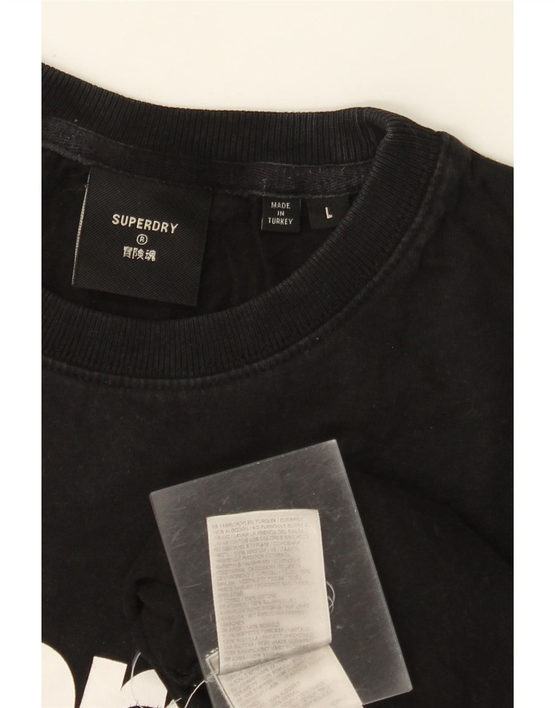 SUPERDRY Ženska majica kratkih rukava s grafičkim motivima UK 16 Veliki crni pamuk