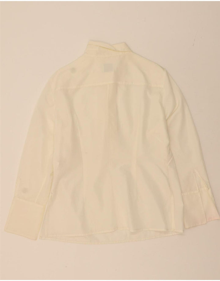 FERRE Womens Pullover Shirt Blouse UK 18 XL  Off White Acetate Vintage Ferre and Second-Hand Ferre from Messina Hembry 