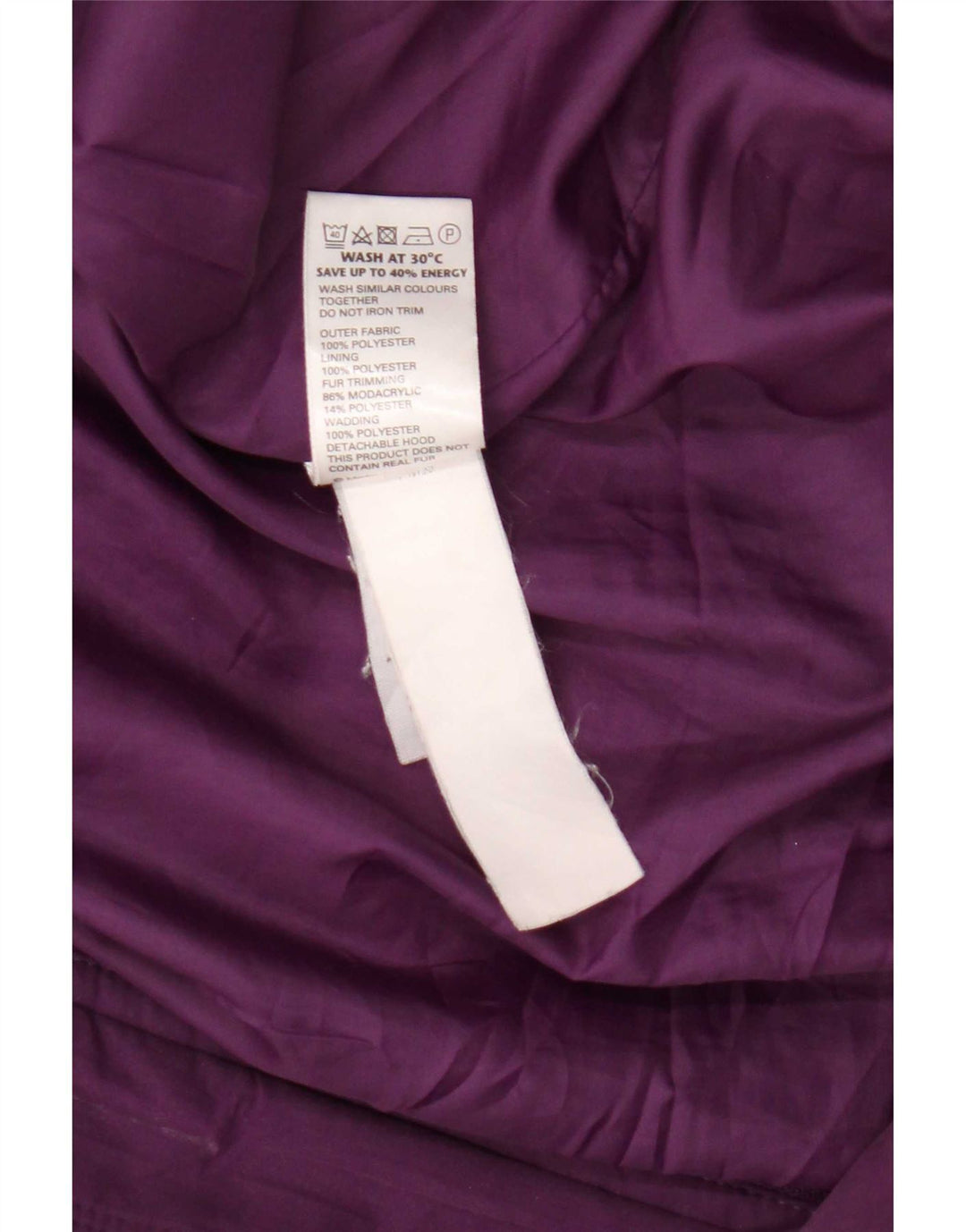 Marks & Spencer ženska jakna parka s kapuljačom UK 20 2XL ljubičasti poliester