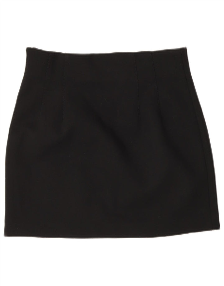 Zara ženska mini suknja mala W26 crni poliester