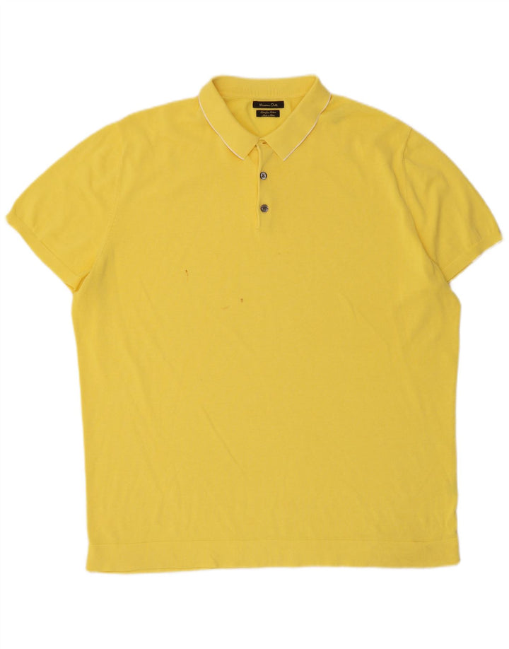 Massimo Dutti muška polo majica XL žuti pamuk