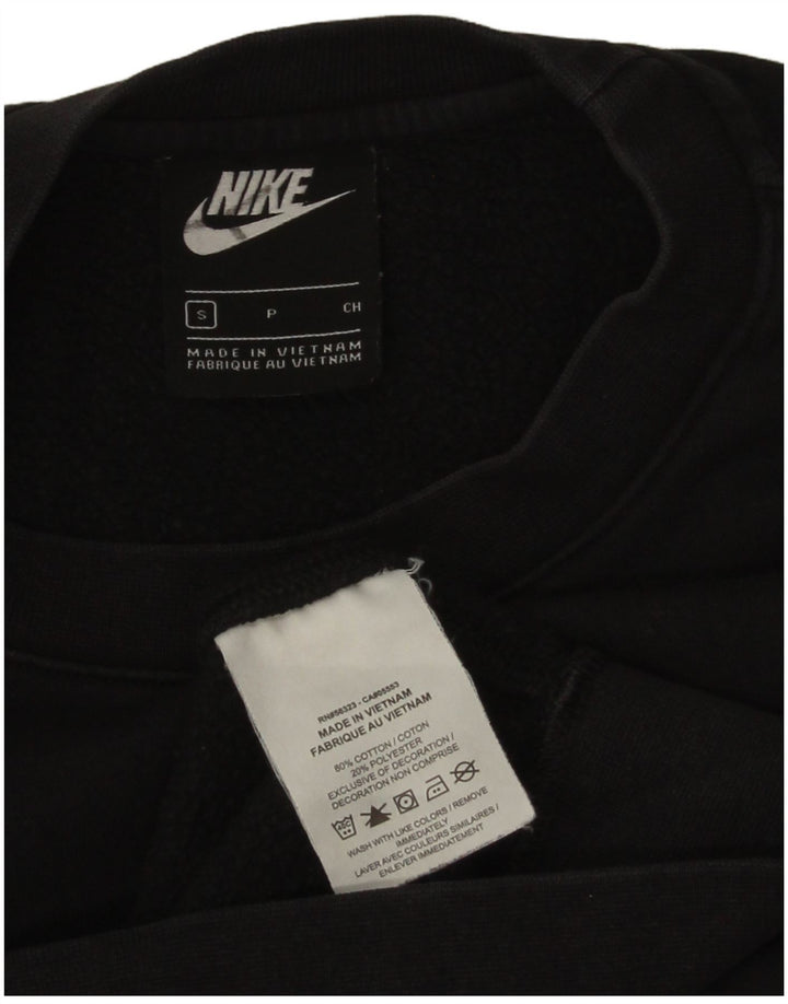 Mali crni pamučni džemperi Nike širokog kroja