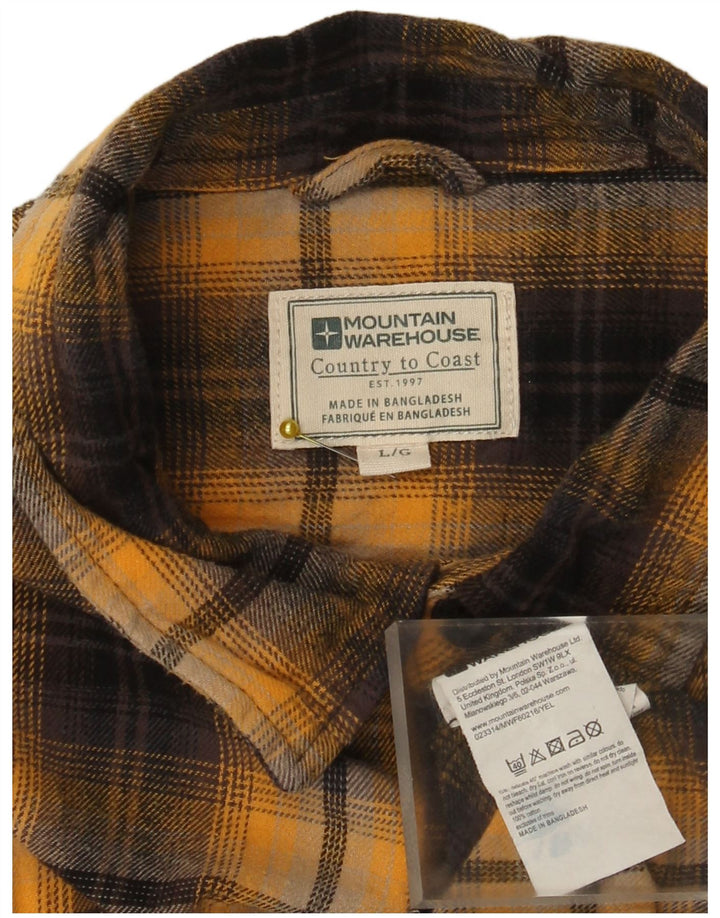 Mountain Warehouse muška flanelska košulja, veliki žuti karirani pamuk