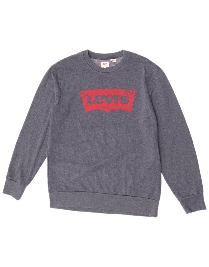 Levi's muška majica s grafičkim motivima XL tamnoplavi flekasti pamuk