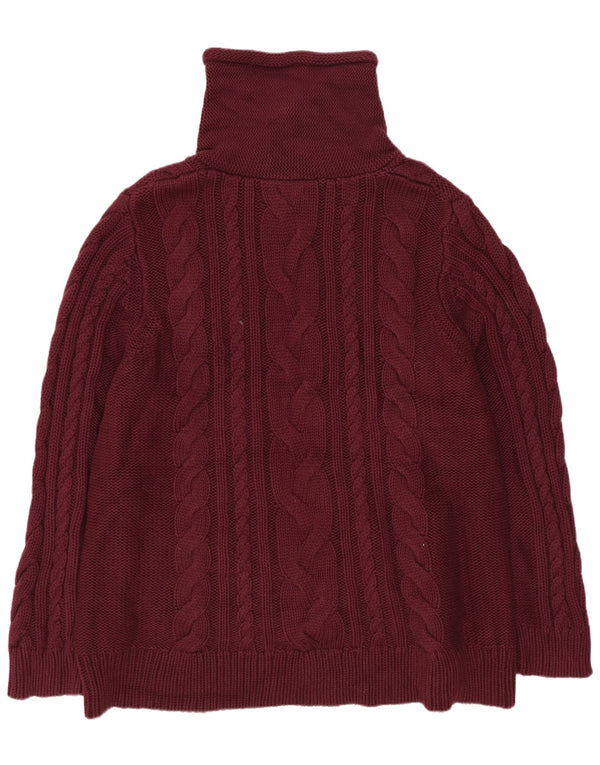 L.L.Bean ženski pulover s rol izrezom UK 20 2XL tamnocrveni pamuk