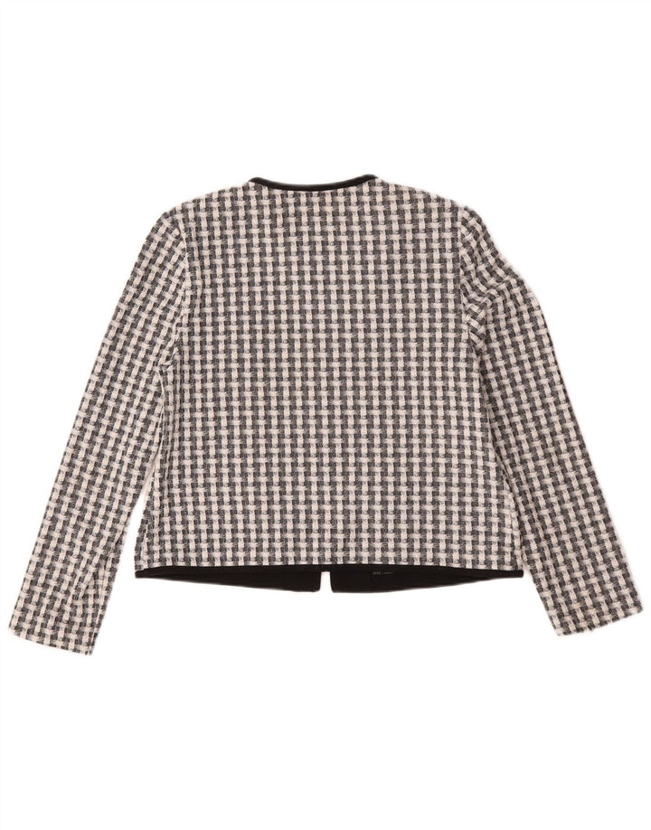 Marks & Spencer ženska bolero jakna UK 12 srednji crni karirani poliester