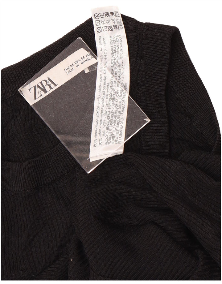 Zara ženski prsluk UK 12 srednje crna viskoza