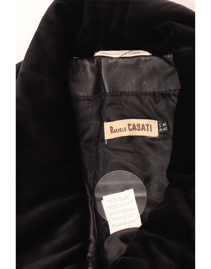 Vintage ženska kožna jakna IT 48 XL crna