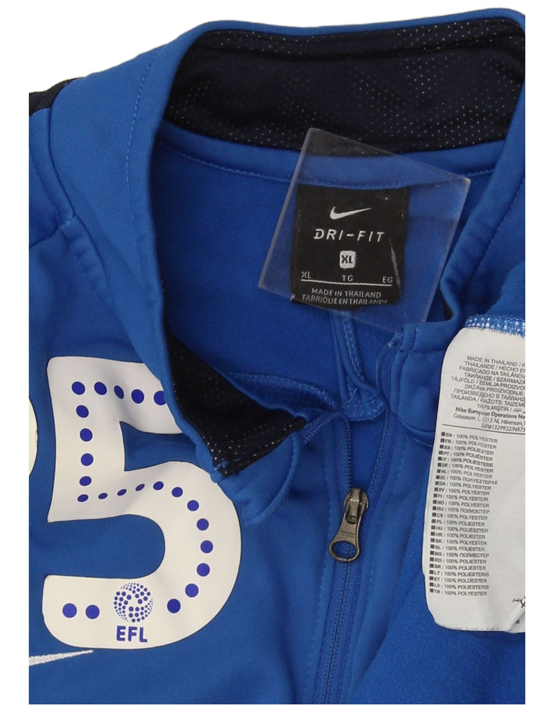 Nike Dri Fit Graphic Pulover Trenirka Top XL Blue Colourblock