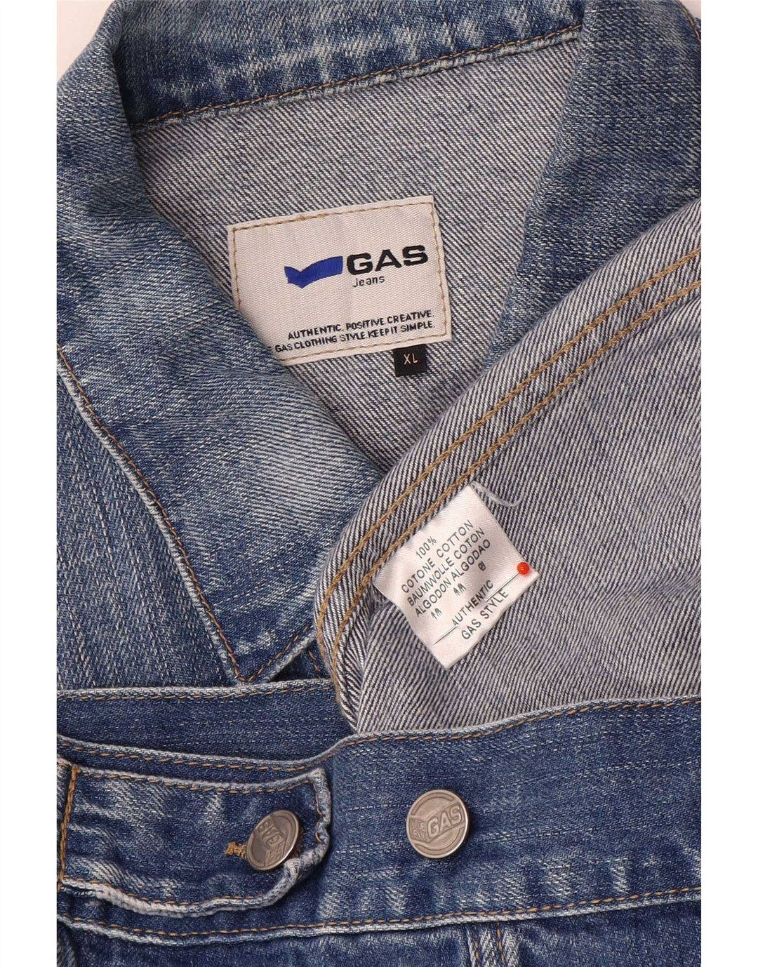 Gas muška traper jakna UK 42 XL plavi pamuk
