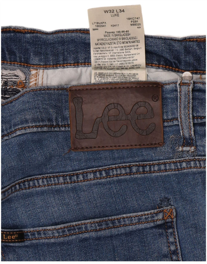 Lee Mens Luke Slim Jeans W32 L34 Plavi pamuk
