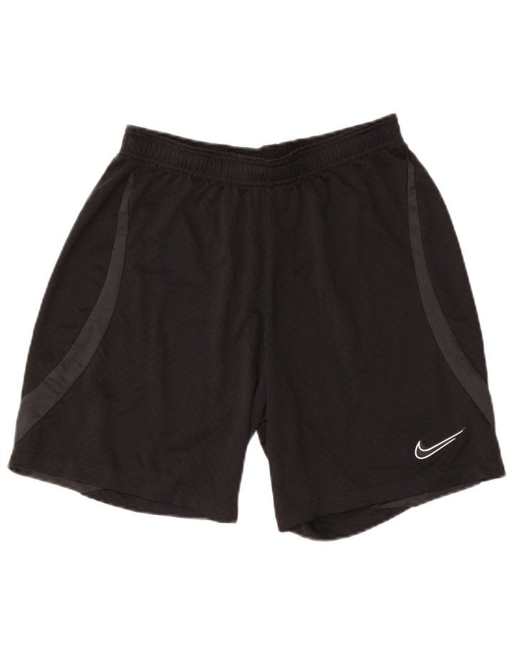 Nike muške Dri Fit uske sportske kratke hlače srednje crne boje od poliestera
