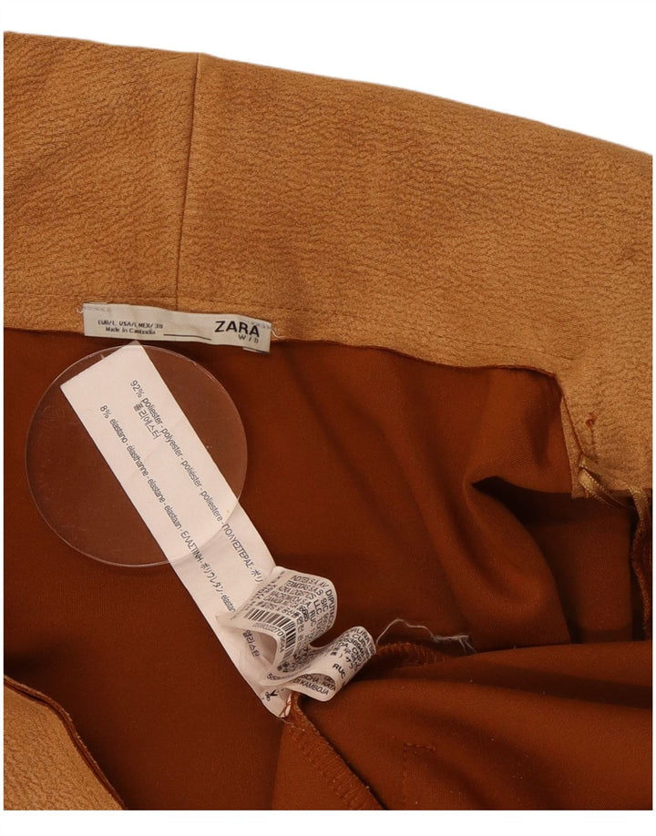 Zara ženski dugi kardigan pulover UK 16 veliki smeđi poliester